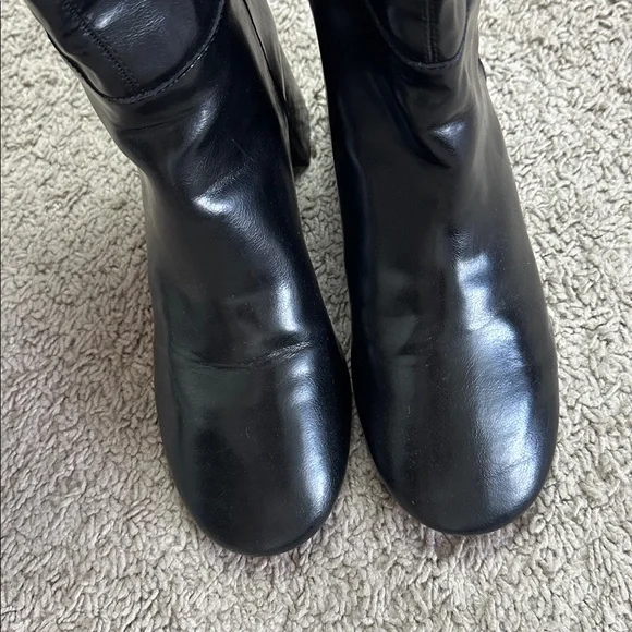 NWT Zara WIDE HEELED TOPSTITCHED BOOTS - Picture 4 of 15